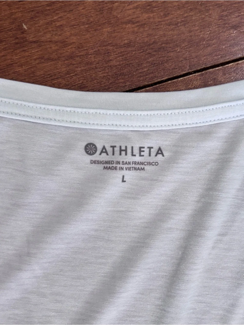 Athleta Women's Scoop Neck Tee in Pale Blue - Picture 3 of 9
